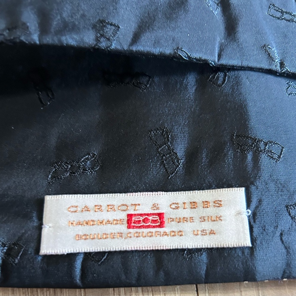 CARROT & GIBBS Silk Cummerbund Handmade USA Blue White Polk A Dots Formal Preppy - Picture 7 of 7